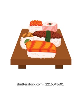 Sushi Japanese Food Illustration Vector Clipart