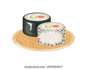 sushi japanese food isolated design