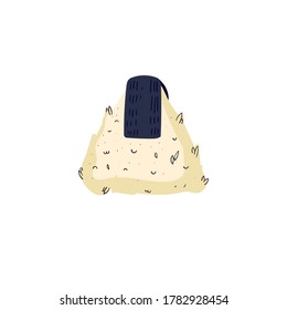 Sushi. Japanese food. Isolated Vector illustration. Funny colored typography poster, apparel print design. Scandinavian nordic design for bar or interior or cover or textile or background.