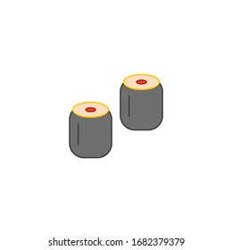 sushi japanese food on white background