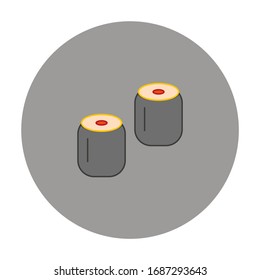 sushi japanese food on white background