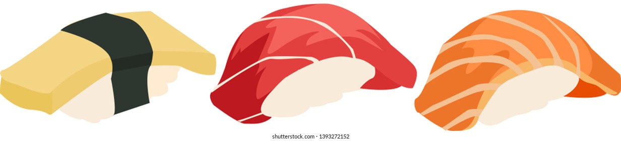 Sushi Japanese Food Vector Art