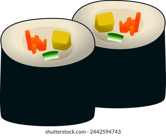 sushi Japanese food vector illustration