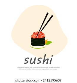 Sushi Japanese food vector logo design makes it ideal for any sushi restaurant or food related project.