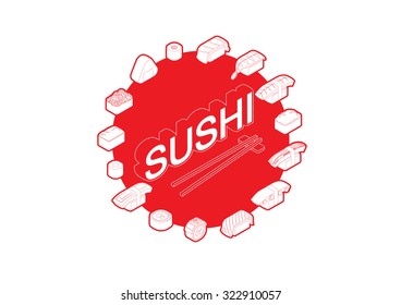 sushi Japanese japan food background logo