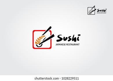 Sushi Japanese Restaurant. Creative vector logo template. 