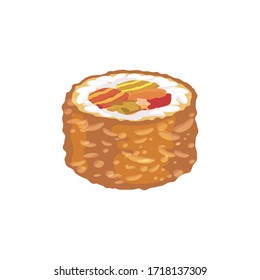 Sushi. Japanese seafood. Traditional seaweed fresh raw food. Asia cuisine restaurant delicious. 