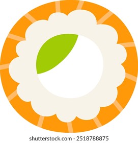 Sushi Kawaii Japanese Food With Salmon Vector Illustration