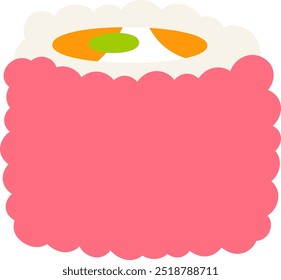 Sushi Kawaii Japanese Food Vector Illustration
