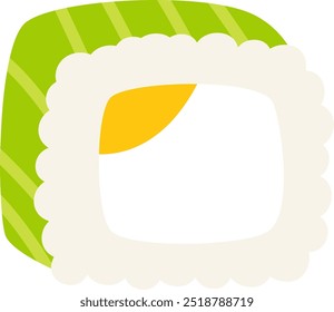 Sushi Kawaii Japanese Food Vector Illustration