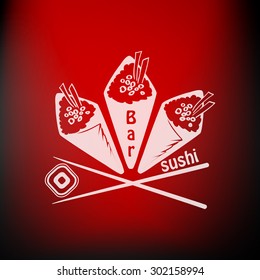 Sushi label. Sushi vintage design elements, logos, badges, label, icons and objects