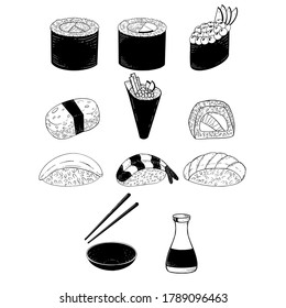 sushi line design black color