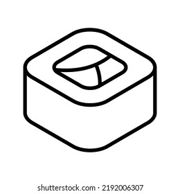 Sushi line icon. Fast food symbol. Pictogram isolated on a white background. Vector illustration.