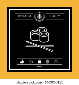 Sushi line icon. Graphic elements for your design