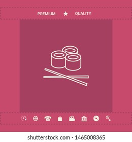 Sushi line icon. Graphic elements for your design