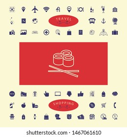Sushi line icon. Graphic elements for your design