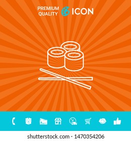 Sushi line icon. Graphic elements for your design