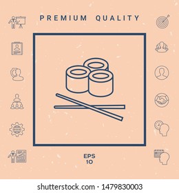 Sushi line icon. Graphic elements for your design