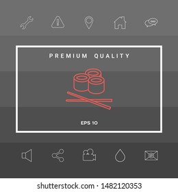 Sushi line icon. Graphic elements for your design