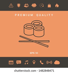 Sushi line icon. Graphic elements for your design