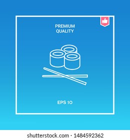 Sushi line icon. Graphic elements for your design