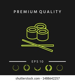 Sushi line icon. Graphic elements for your design