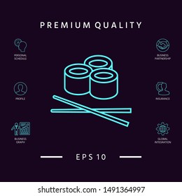 Sushi line icon. Graphic elements for your design