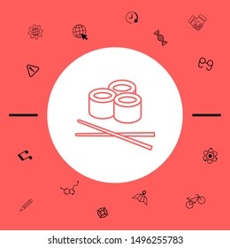 Sushi line icon. Graphic elements for your design
