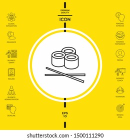Sushi line icon. Graphic elements for your design