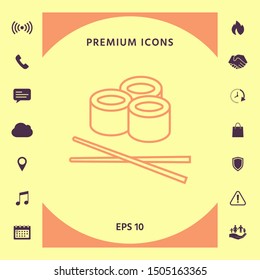 Sushi line icon. Graphic elements for your design