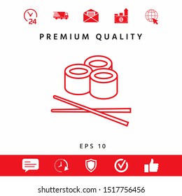Sushi line icon. Graphic elements for your design