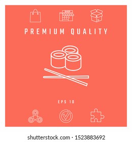 Sushi line icon. Graphic elements for your design