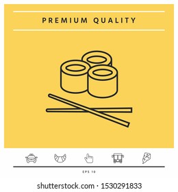 Sushi line icon. Graphic elements for your design