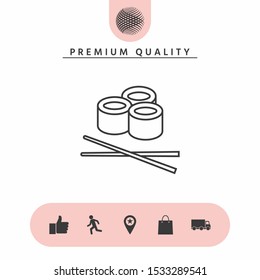 Sushi line icon. Graphic elements for your design