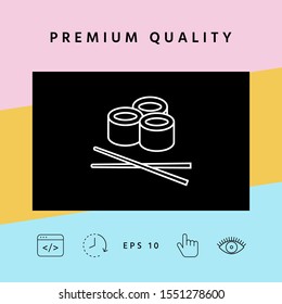 Sushi line icon. Graphic elements for your design