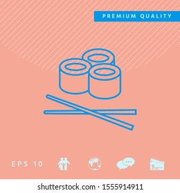 Sushi line icon. Graphic elements for your design