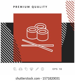 Sushi line icon. Graphic elements for your design