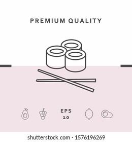 Sushi line icon. Graphic elements for your design