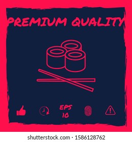 Sushi line icon. Graphic elements for your design