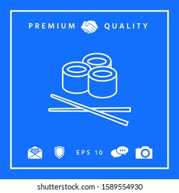 Sushi line icon. Graphic elements for your design
