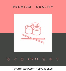 Sushi line icon. Graphic elements for your design