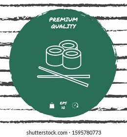 Sushi line icon. Graphic elements for your design