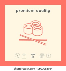 Sushi line icon. Graphic elements for your design