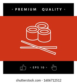 Sushi line icon. Graphic elements for your design
