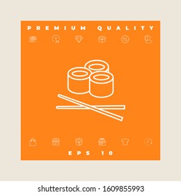 Sushi line icon. Graphic elements for your design