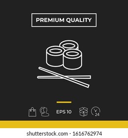 Sushi line icon. Graphic elements for your design