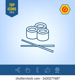 Sushi line icon. Graphic elements for your design