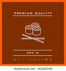 Sushi line icon. Graphic elements for your design