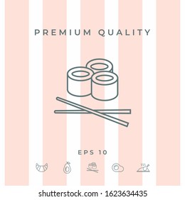 Sushi line icon. Graphic elements for your design