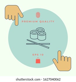 Sushi line icon. Graphic elements for your design